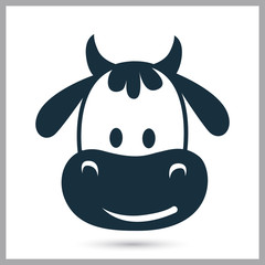 Cow icon on the background