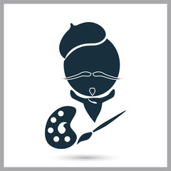 Artist icon on the background