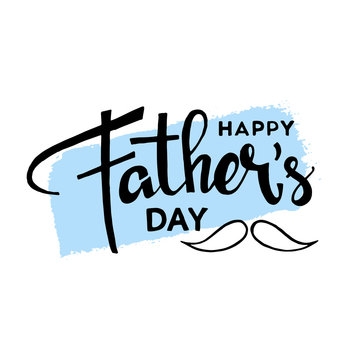 Happy fathers day hand drawn lettering