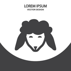 Sheep icon on the background