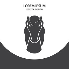 Horse icon on the background