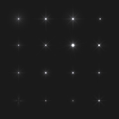 Fototapeta premium Sparkling glittering star light sun shine lens flare set