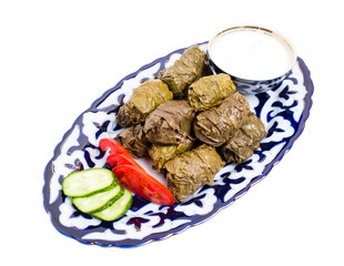 Traditional eastern appetizer dolma.