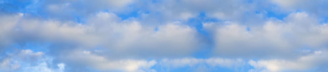panorama blue sky white clouds blur