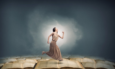 Naklejka premium Angelic beautiful woman 