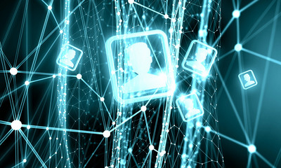 Social nets and networking concept 