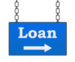 Loan Blue Hanging Signboard 