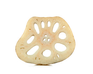 Lotus root on the white background