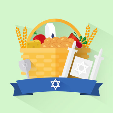 Jewish holiday shavuot banner.