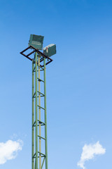 Spot-light tower on the sky
