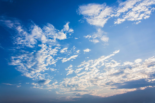 blue sky and white cloud background © napatcha