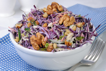salad of shredded  cabbage