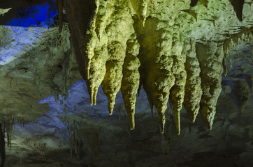 stalactite cave, stalactites