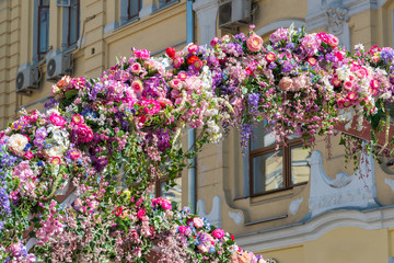 Detail of  beautiful flower arch