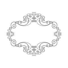 Vintage calligraphy frame