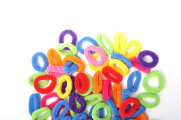 Set of colored rubber bands for hair, Colorful elastic hair band
