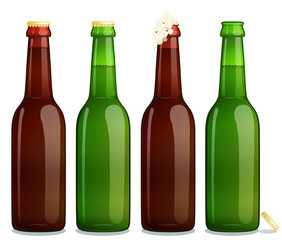 Bottle white background