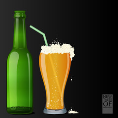 empty bottle full glass