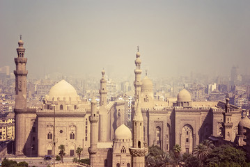 Naklejka premium view of Cairo from the saladin citadel Egypt