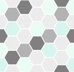 Stickers pour porte Hexagone Modèle sans couture hexagone