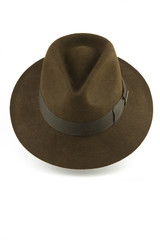 vintage fedora hat / portrait of a vintage style hat