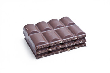 chocolate bar isolated on white background