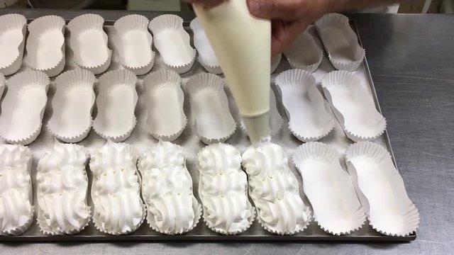 Chef making meringue