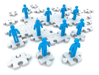 human puzzle connections