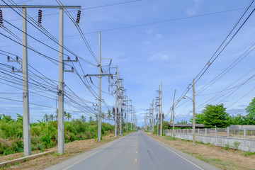 Electricity poles