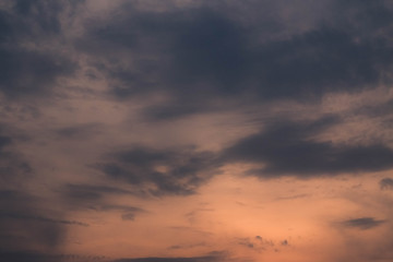 Cloudy evening sky
