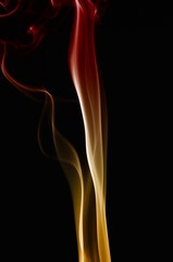 Real photographed abstract smoke on black background.