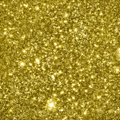 Golden glittering fractals background
