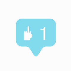 Obraz premium vector modern middle finger up icon isolated on white 