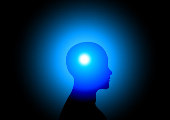 Digital brain abstract for intelligence future technology concep