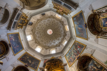 Interior of Santa Maria Della Pace, Rome, Italy