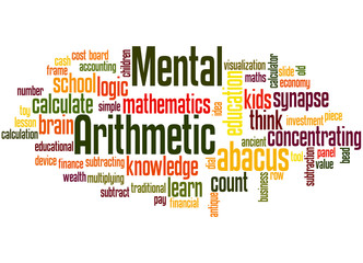 Mental Arithmetic, word cloud concept 3
