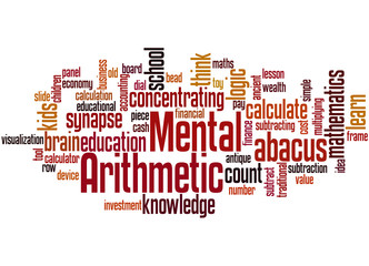 Mental Arithmetic, word cloud concept 4