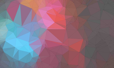 Low poly background design in geometric pattern. polygon wallpaper in origami style. polygonal texture illustration in color blue and red and pink and dark red