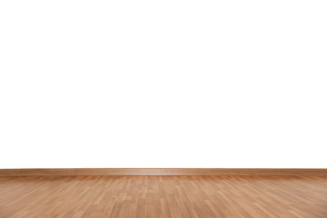 Texture of brown wood floor isolated on white background