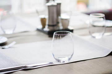 served table in a restaurant