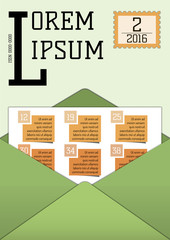 Mail agency magazine, brochure cover template