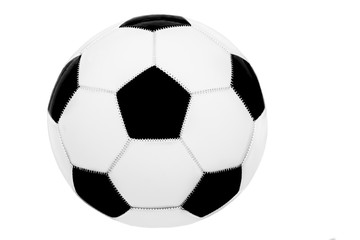 Fototapeta na wymiar ein Fußball vor hellem Hintergrund