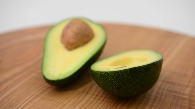 Avocado on a chopping board.