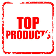top products, red rubber stamp with grunge edges
