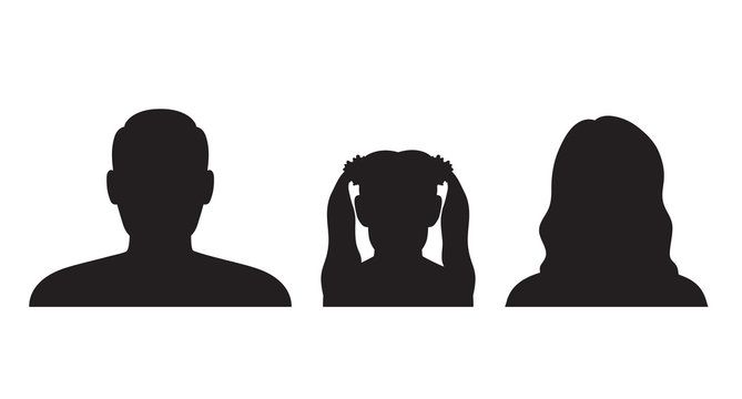 Black silhouette family