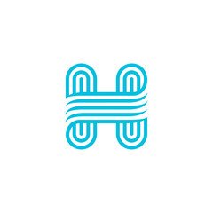 Creative Letter H Logo design vector template Linear