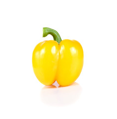 yellow sweet pepper isolated on white background.