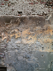 textured and colored european wall