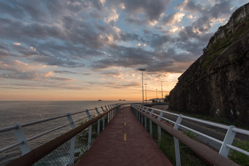 Fototapeta premium New Tim Maia Bicycle Path in Rio de Janeiro