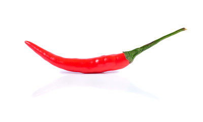 Red peppers isolated on white background